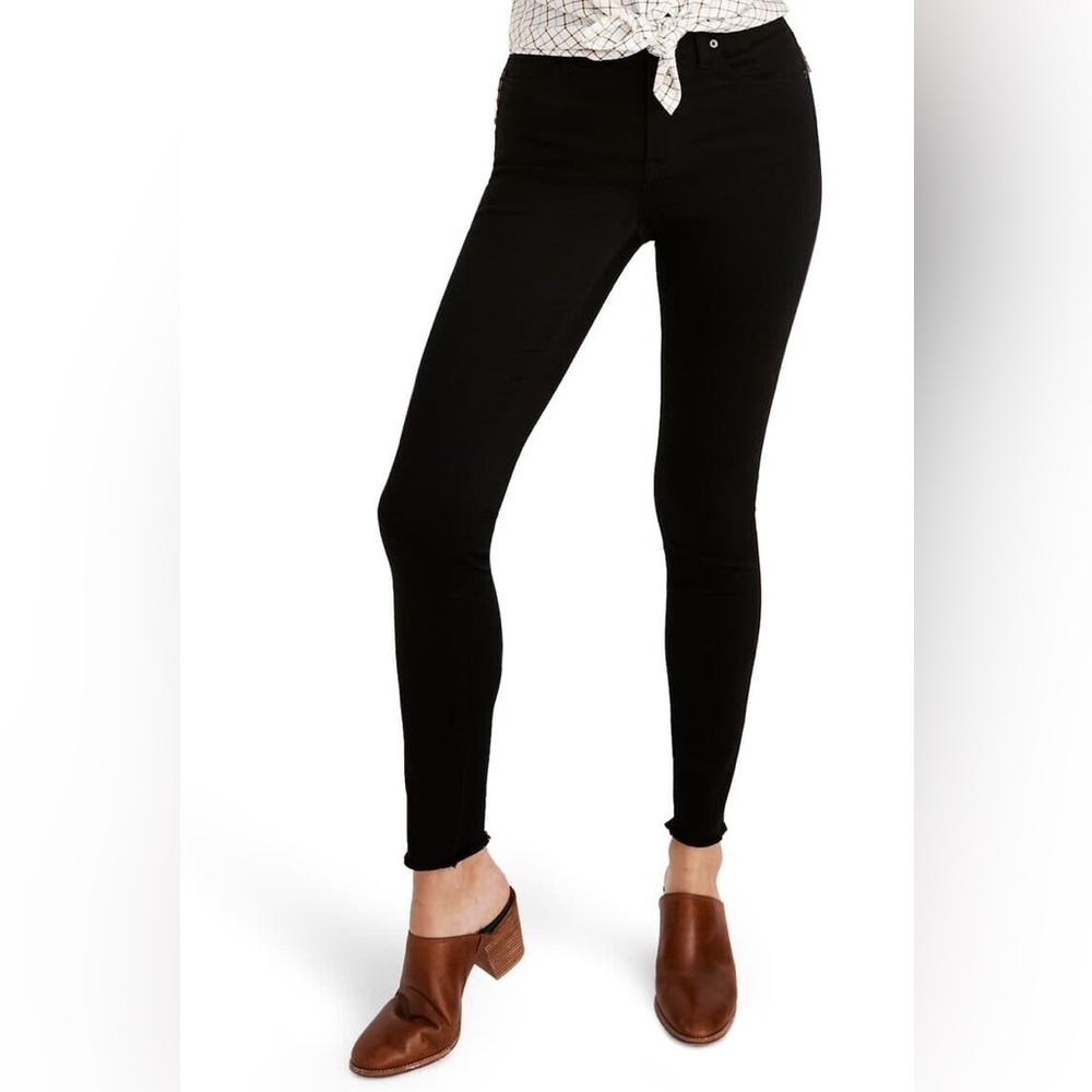 Madewell 9" High-Rise Raw Hem Ankle Skinny